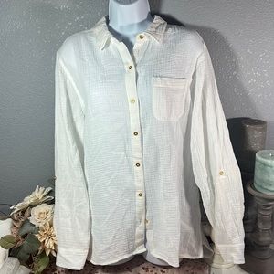 NWT Anne Klein Jeans button down blouse